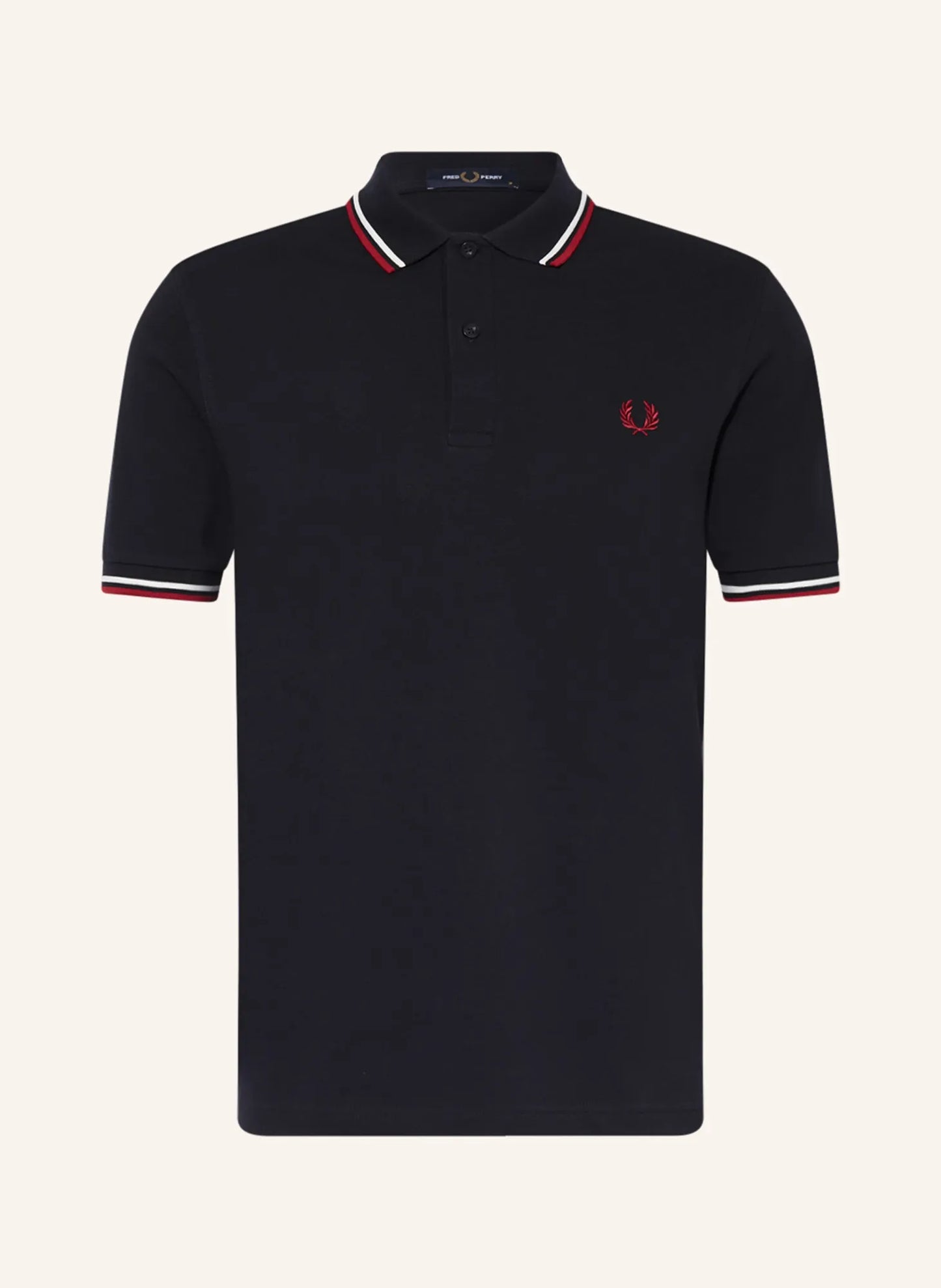 Fred Perry Poloshirt Herren Schwarz/Rot