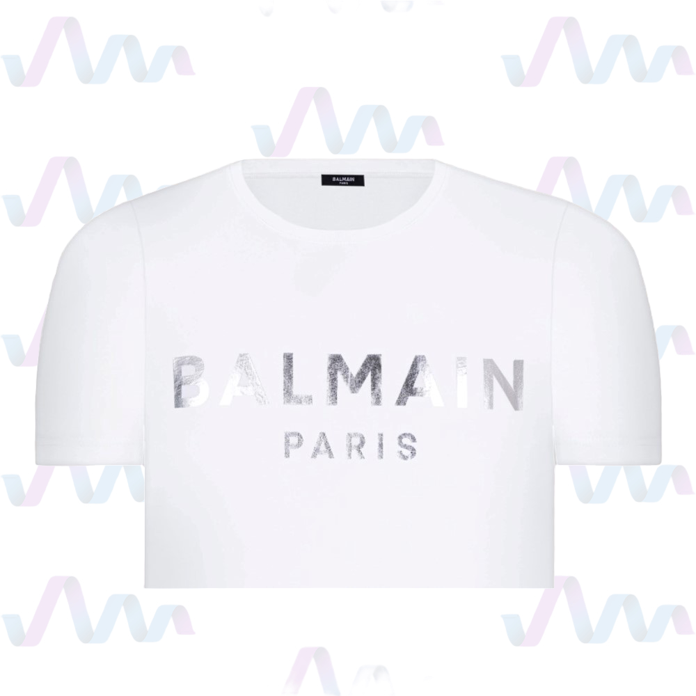 Balmain Paris T-Shirt Herren Weiss Rundhalsausschnitt