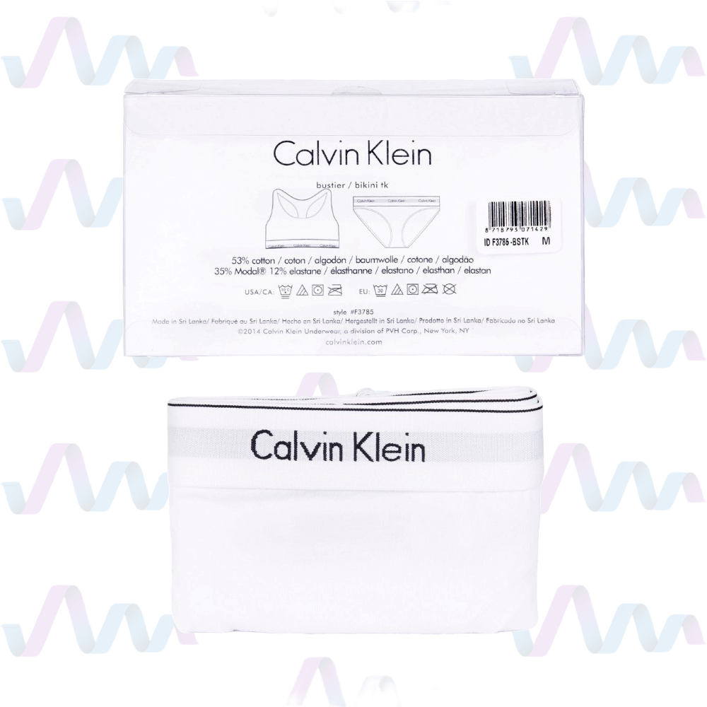 Calvin Klein Slip mit BH Damen Weiss