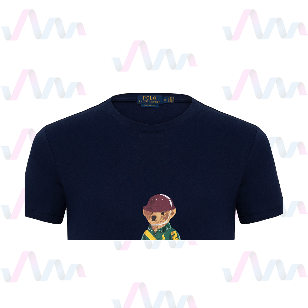 Ralph Lauren T-Shirt Herren Navy Rundhalsausschnitt Bear Design
