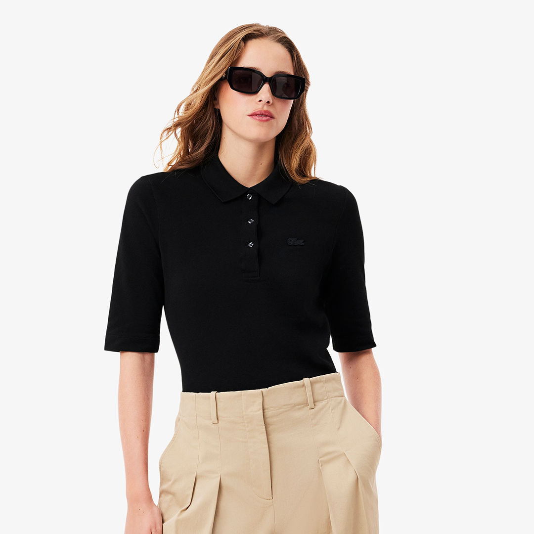 Lacoste Damen Poloshirt Schwarz