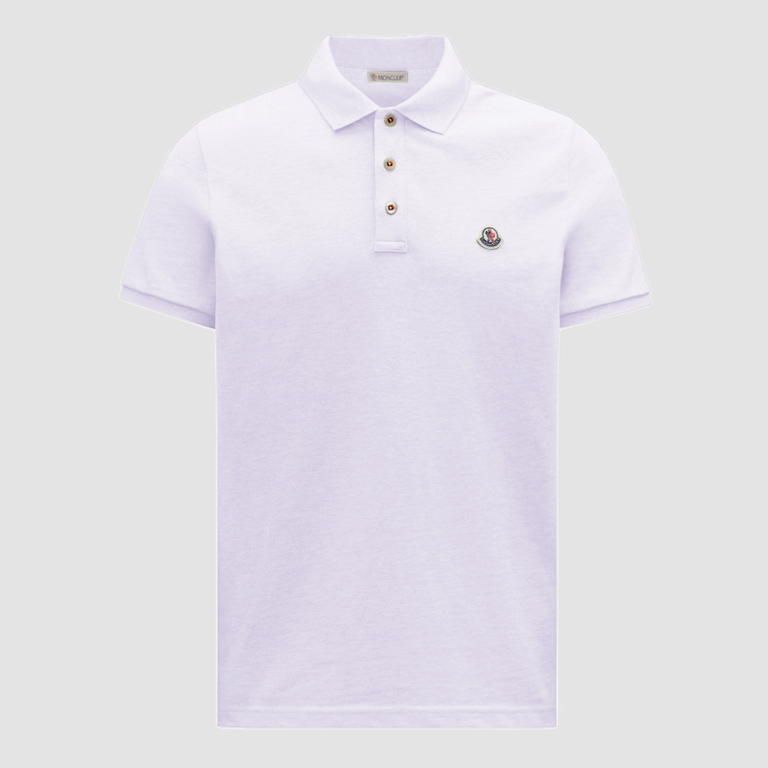 Moncler Herren Poloshirt Helllila