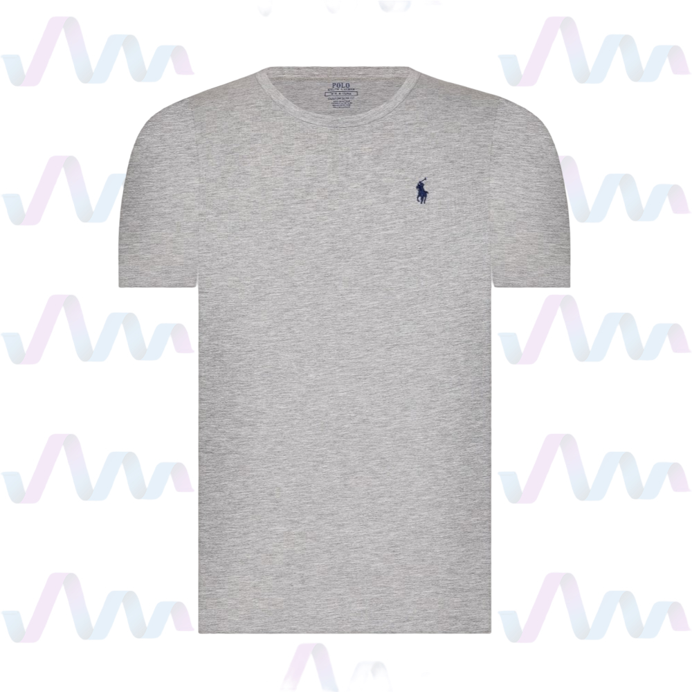 Ralph Lauren T-Shirt Herren Grau Navy Rundhalsausschnitt