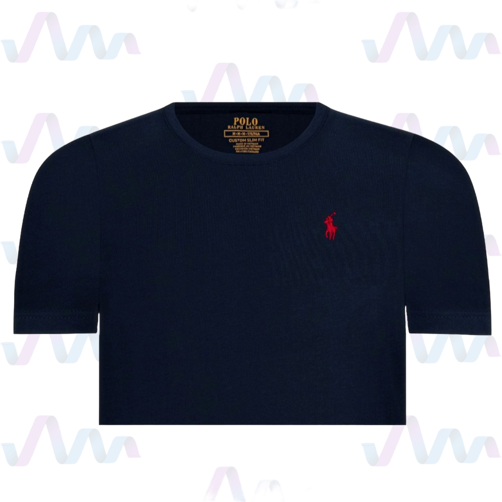 Ralph Lauren T-Shirt Herren Navy Rot Rundhalsausschnitt
