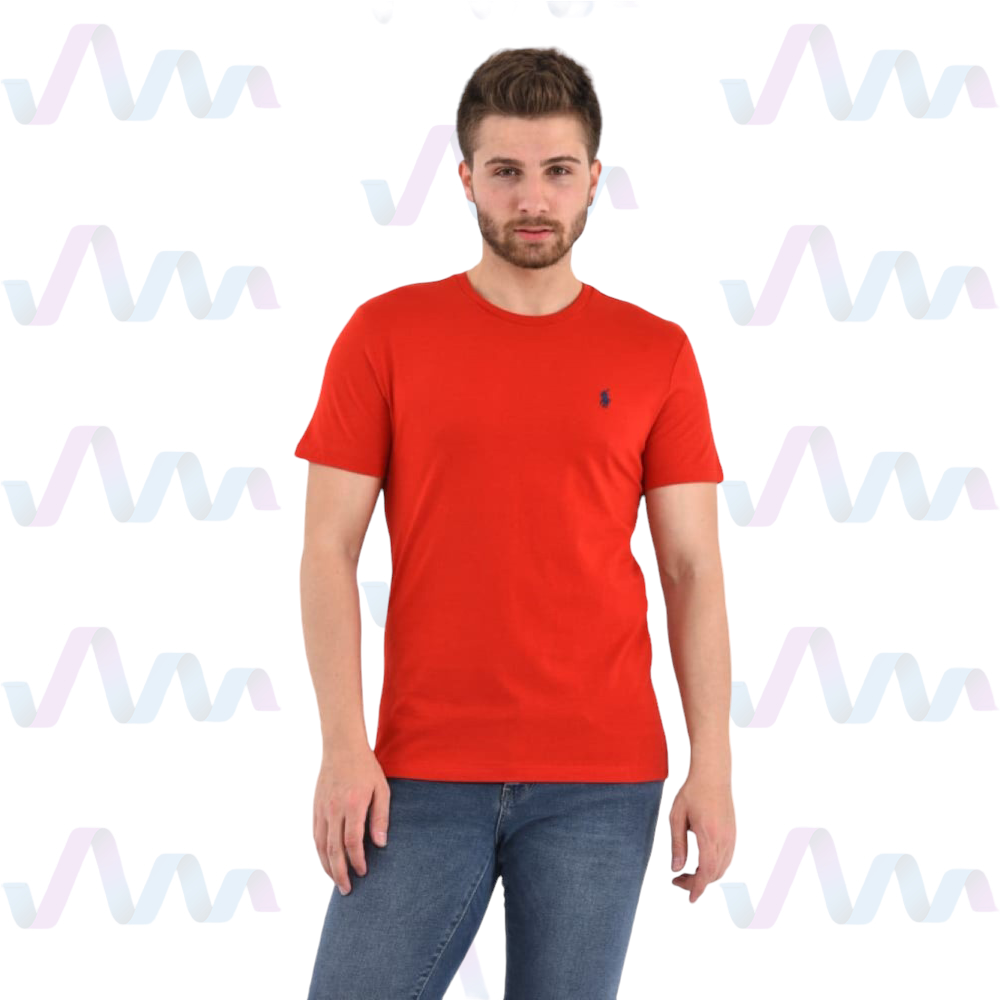 Ralph Lauren T-Shirt Herren Rot Rundhalsausschnitt