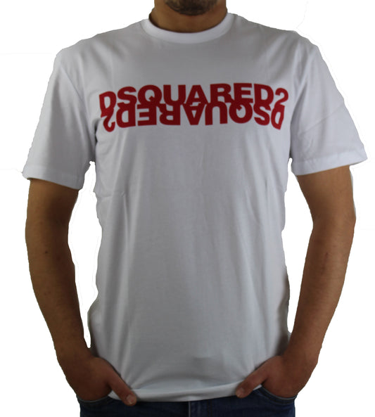 Dsquared2 T-Shirt Herren Weiss  Rundhalsausschnitt